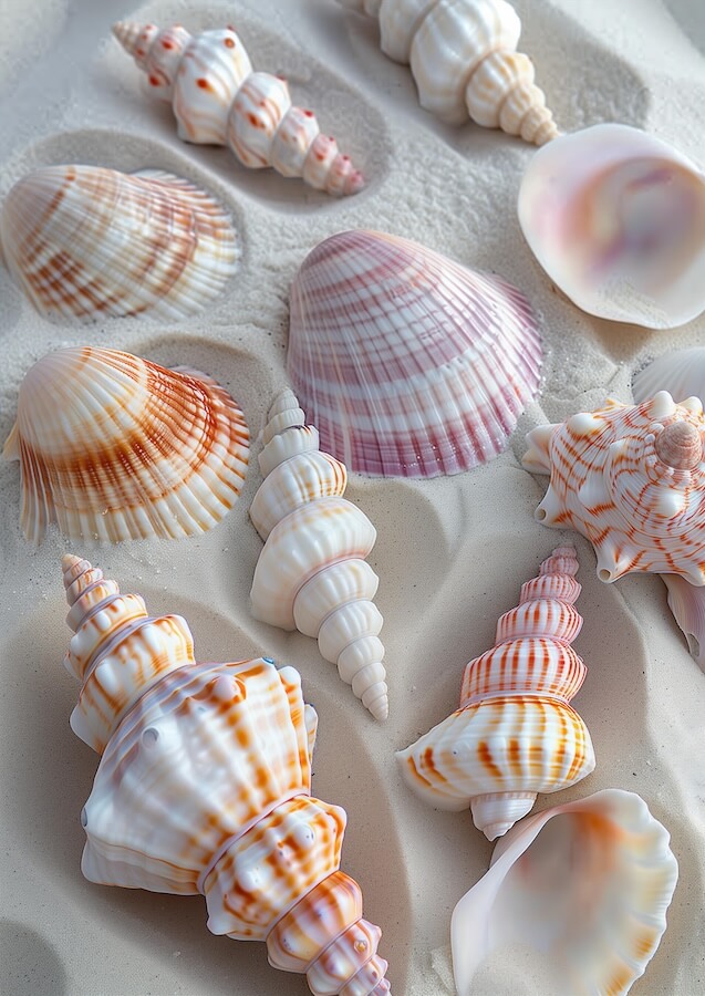 collection-of-seashells-scattered-on-the-sand