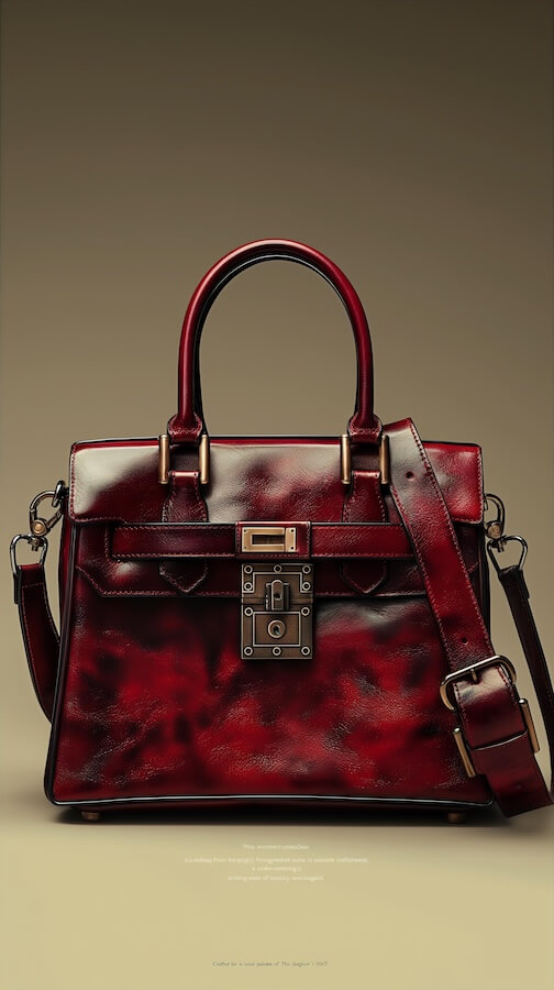 wine-red-vintage-leather-handbag-features-an-elegant-design