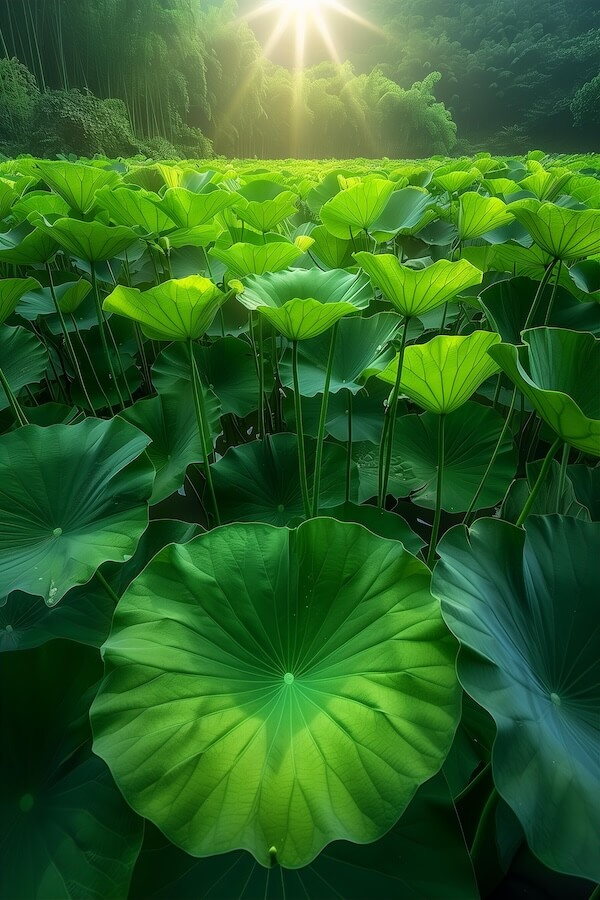 endless-sea-of-lotus-leaves-in-chinas-lushan-valley
