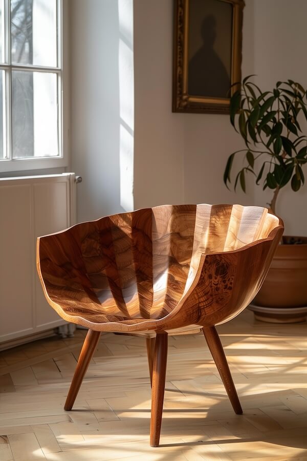 chair-made-of-carved-wood-in-the-shape-of-an-abstract-bowl