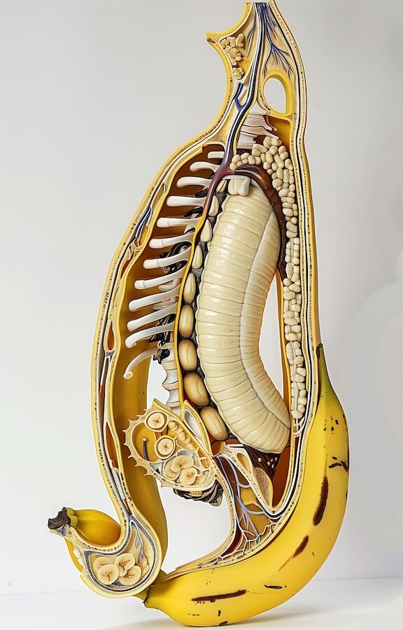 an-anatomical-cutaway-of-an-open-banana