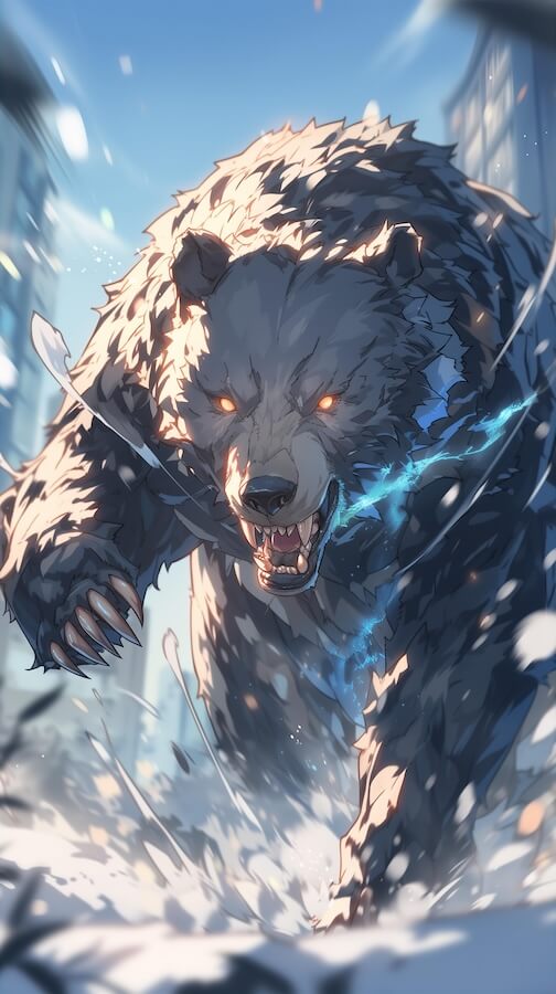 anime-illustration-of-an-angry-huge-white-bear-with-glowing-eyes