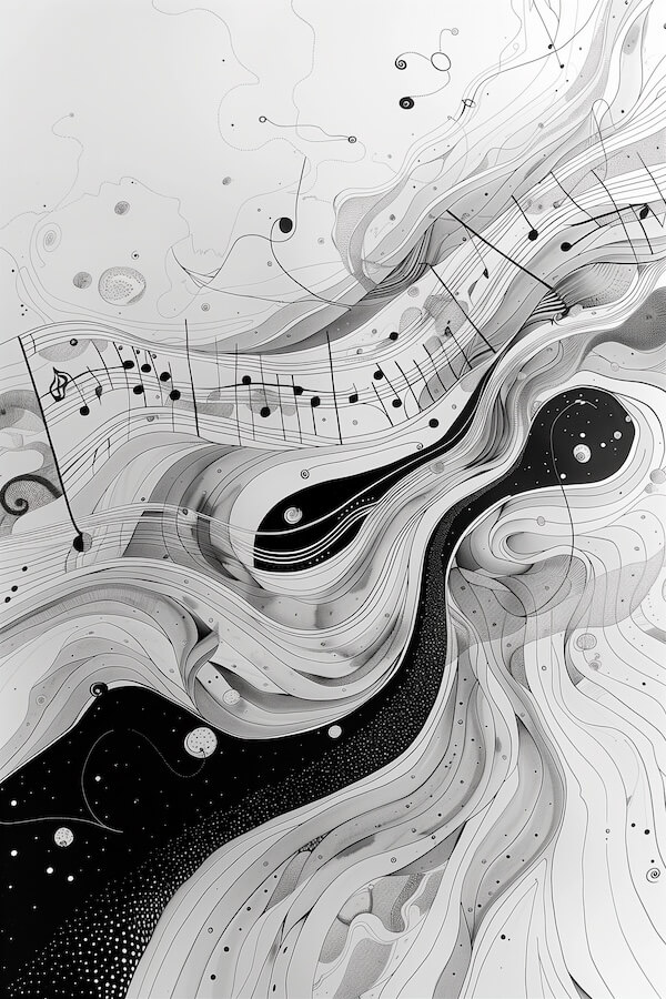 drawing-illustration-of-an-abstract-music-composition