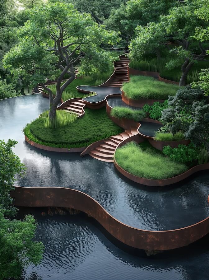 dreamy-garden-design-with-curved-terraces-and-lush-green-grass