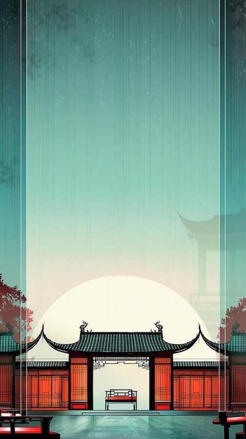 flat-background-with-an-ancient-chinese-architectural-style