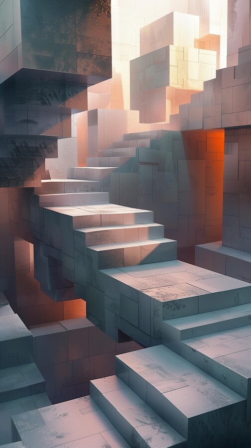 multilevel-structure-with-stairs-and-steps-made-of-blocks-or-cubes