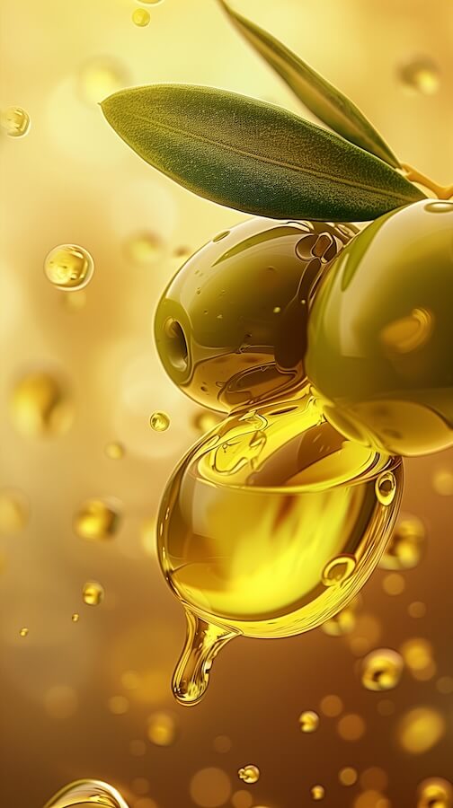 olive-oil-is-pouring-down-from-the-top-of-an-olive