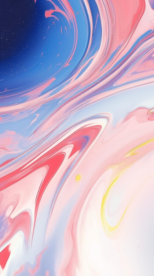 pink-and-blue-swirl-of-liquid-paint-on-a-white-background