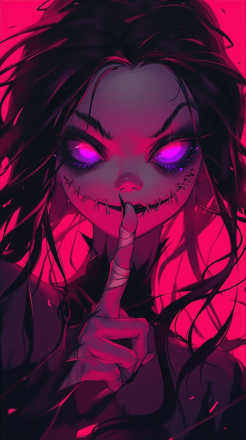 scary-girl-with-long-hair-dark-pink-eyes-and-glowing-skin