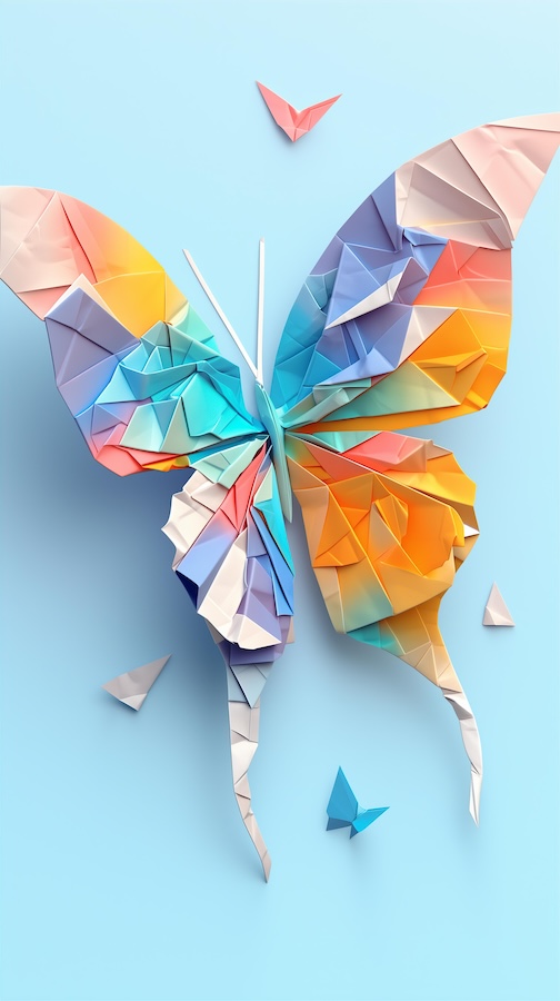 abstract-art-paper-origami-of-a-butterfly