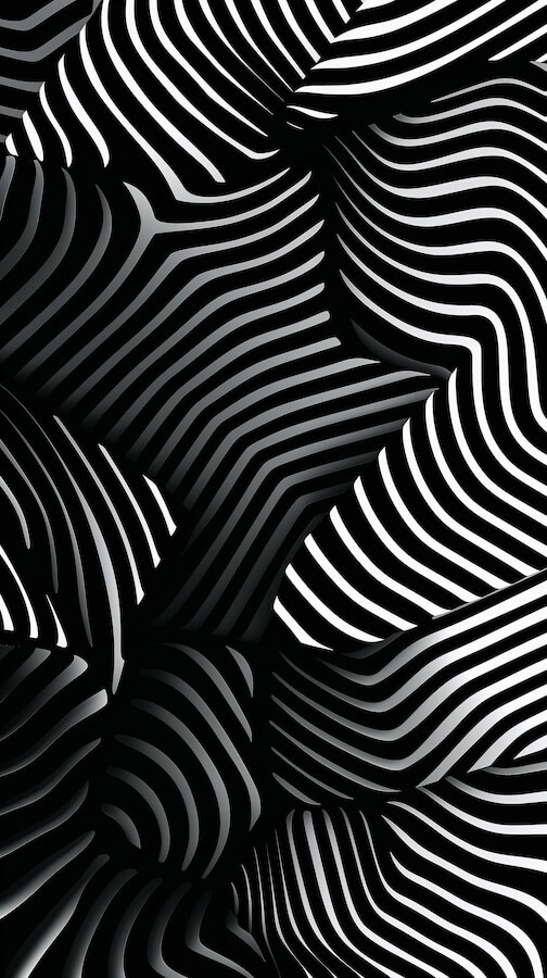 black-and-white-lines-forming-the-shape-of-an-op-art-pattern