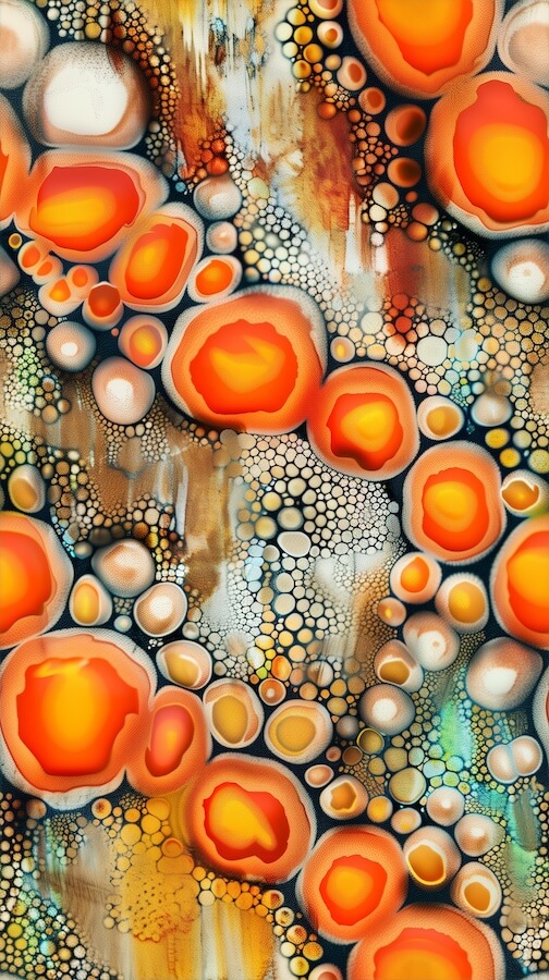 abstract-pattern-of-bubbles-and-spheres-in-an-orange-color