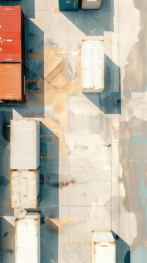 aerial-view-of-shipping-containers-stacked-in-an-industrial-dock
