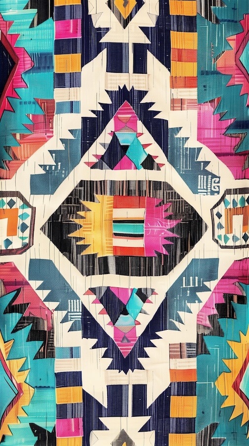 beautiful-colorful-and-vibrant-modern-aztec-fabric-pattern
