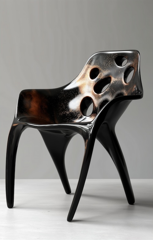 chair-with-black-and-brown-wood