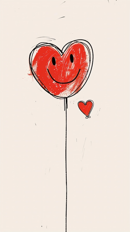 cute-red-heart-shaped-balloon-with-an-adorable-smiley-face
