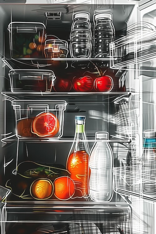 inside-of-the-refrigerator-is-filled-with-various-foods-and-drinks