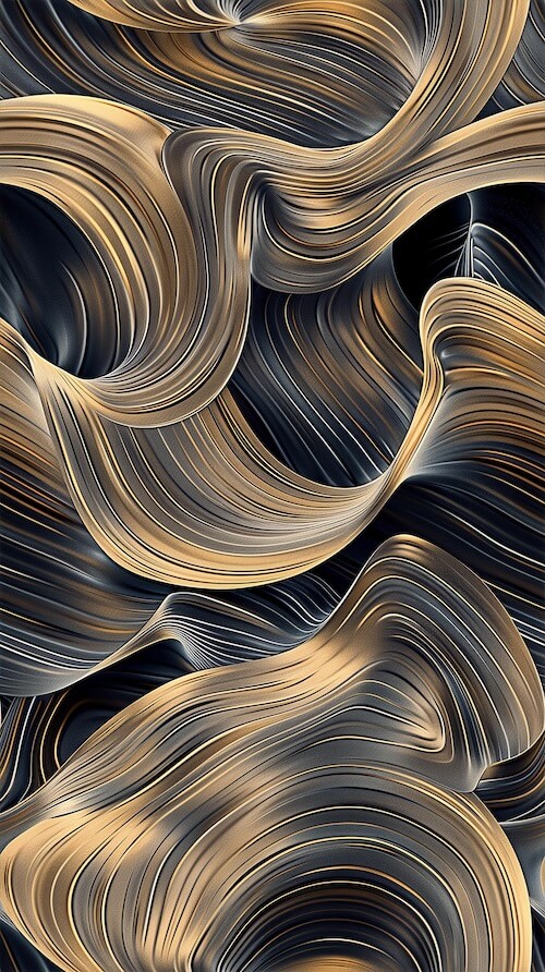 intricate-pattern-of-swirling-golden-and-black-lines