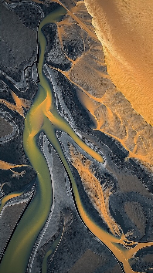 low-altitude-aerial-photography-of-the-taklimakan-desert