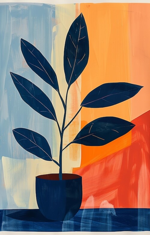minimalist-painting-of-large-plant-in-pot