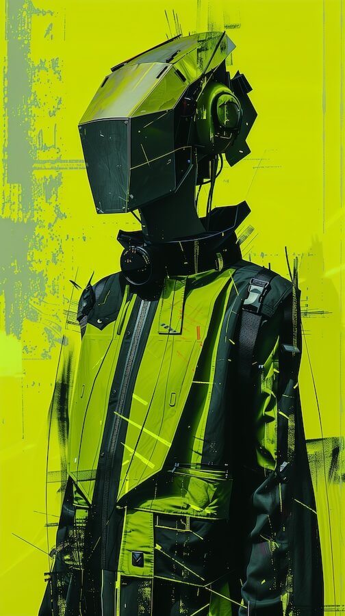 oil-painting-of-an-ai-robot-with-lime-green-and-black