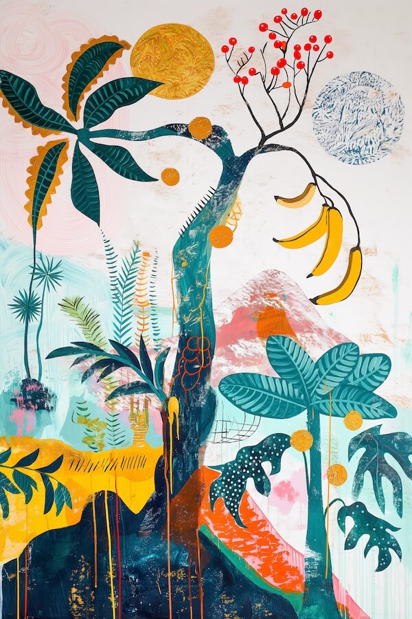 painting-of-the-world-tree-with-bananas-and-other-plants