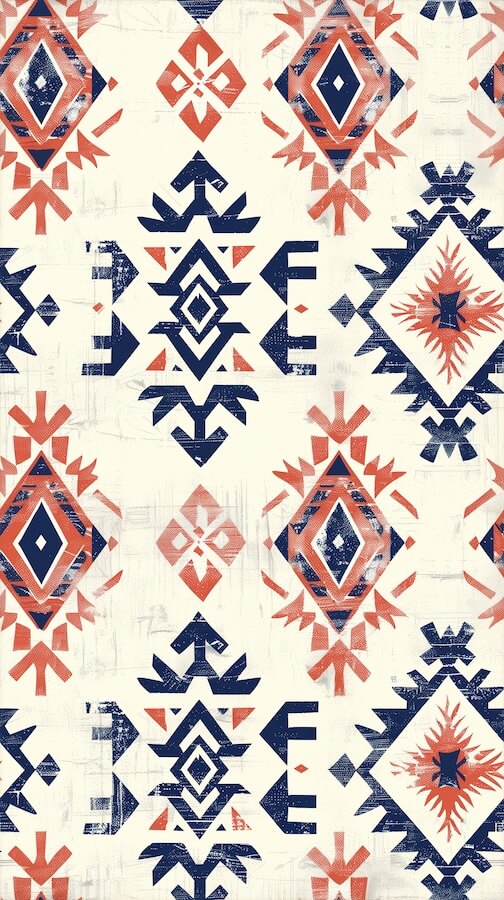 pattern-with-an-aztec-inspired-design-in-navy-blue