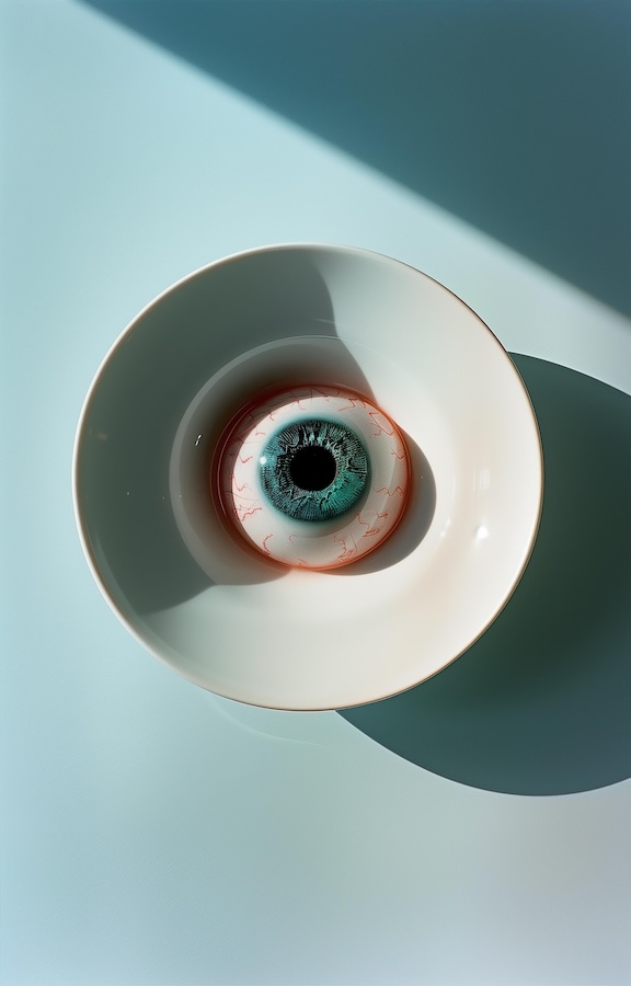 realistic-eyeball-in-the-center-of-a-white-porcelain-bowl