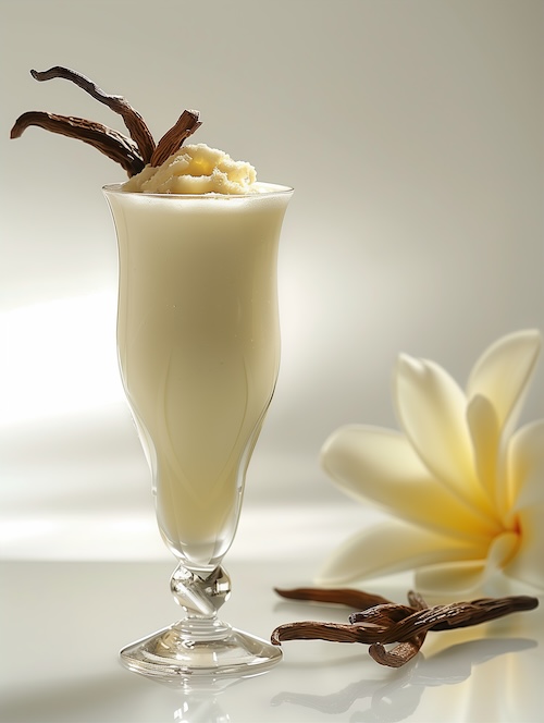vanilla-milkshake-with-vanilla-beans-on-the-side-and-flowers