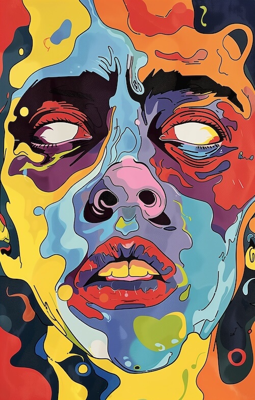womans-face-with-exaggerated-features-and-psychedelic-patterns
