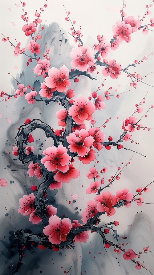 beautiful-painting-of-plum-blossoms-in-the-ink-style