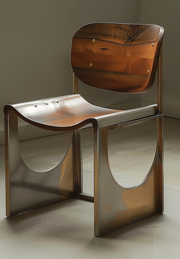 chair-made-of-wood-and-stainless-steel