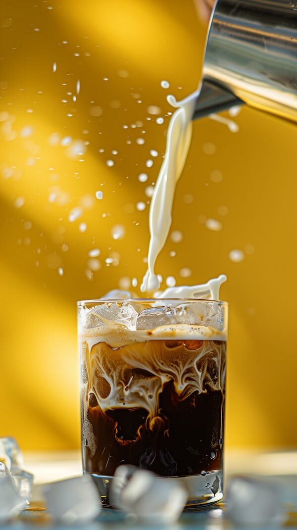 glass-of-cold-coffee-with-ice-cubes-and-milk-being-poured-into-it