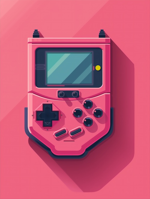 pink-game-boy-in-the-style-of-flat-vector-illustration