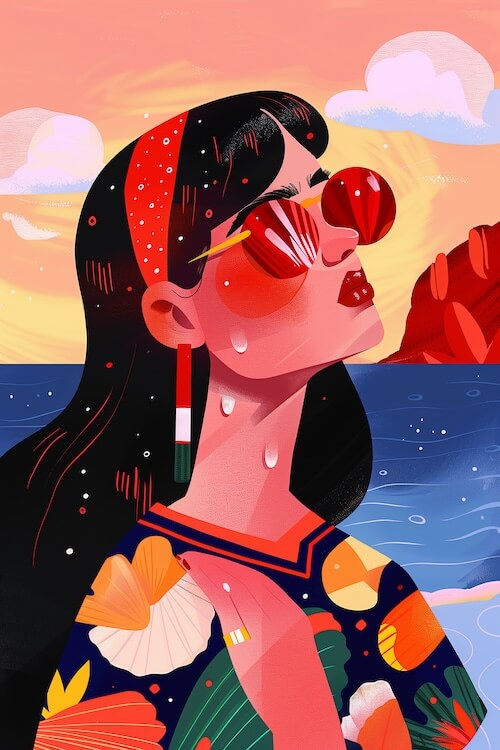 asian-woman-in-a-red-and-navy-sailor-suit-wearing-sunglasses