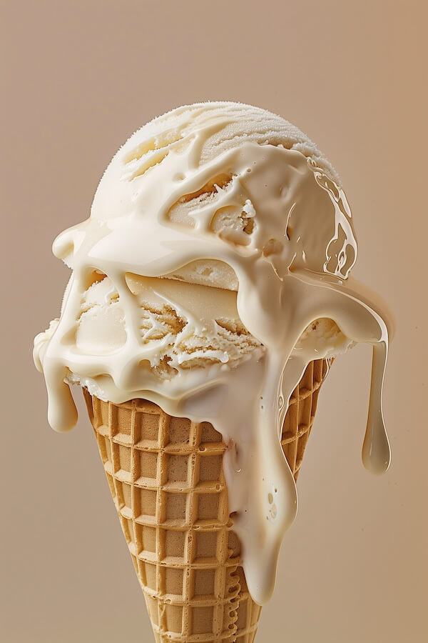 cone-of-vanilla-ice-cream-melting-and-dripping