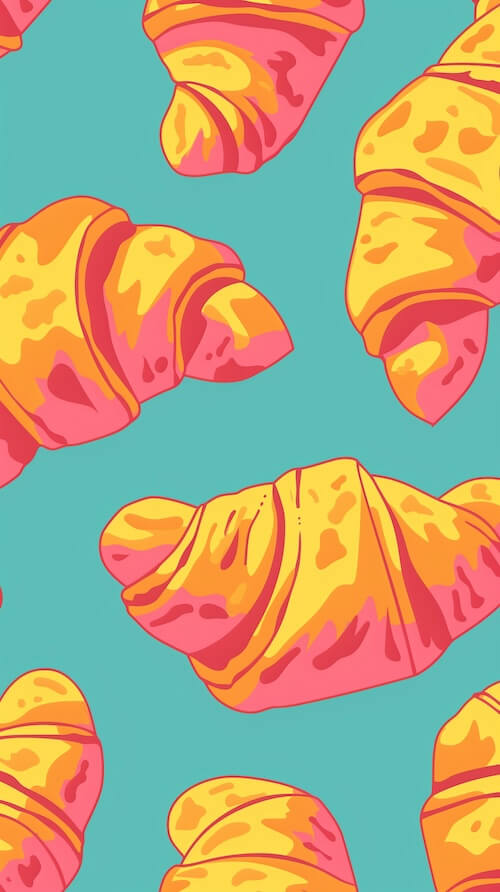 simple-vector-illustration-of-pink-and-yellow-croissant-pattern