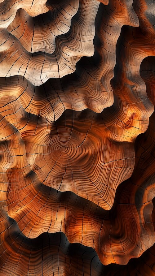 wood-grain-pattern-that-resembles-the-cross-section-of-tree-trunks