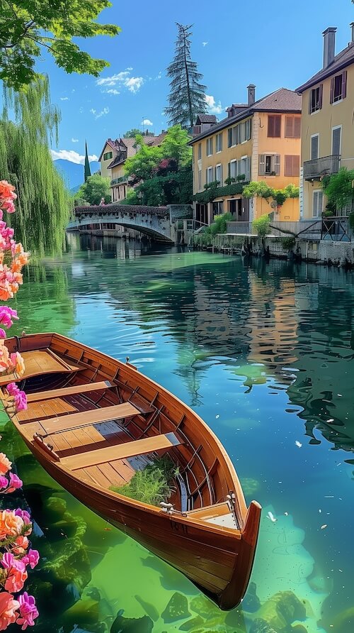 wooden-boat-is-floating-on-the-clear-water-of-annecy