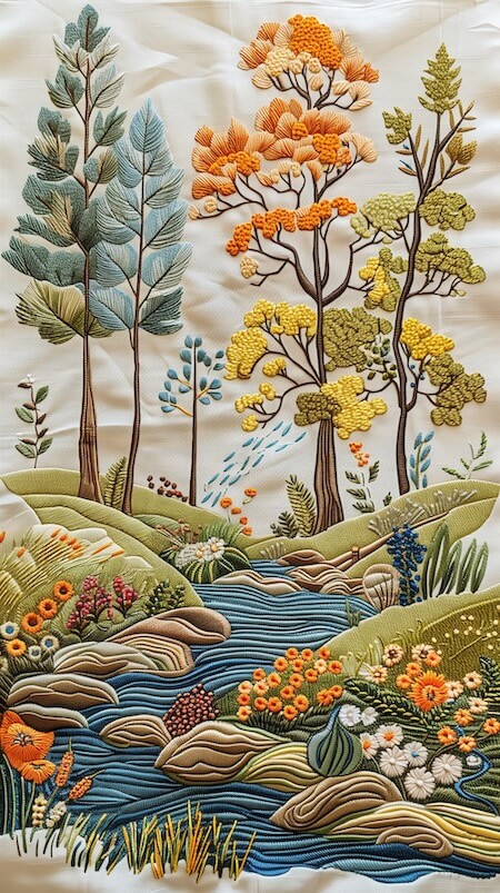 beautiful-landscape-embroidery-with-trees-and-flowers