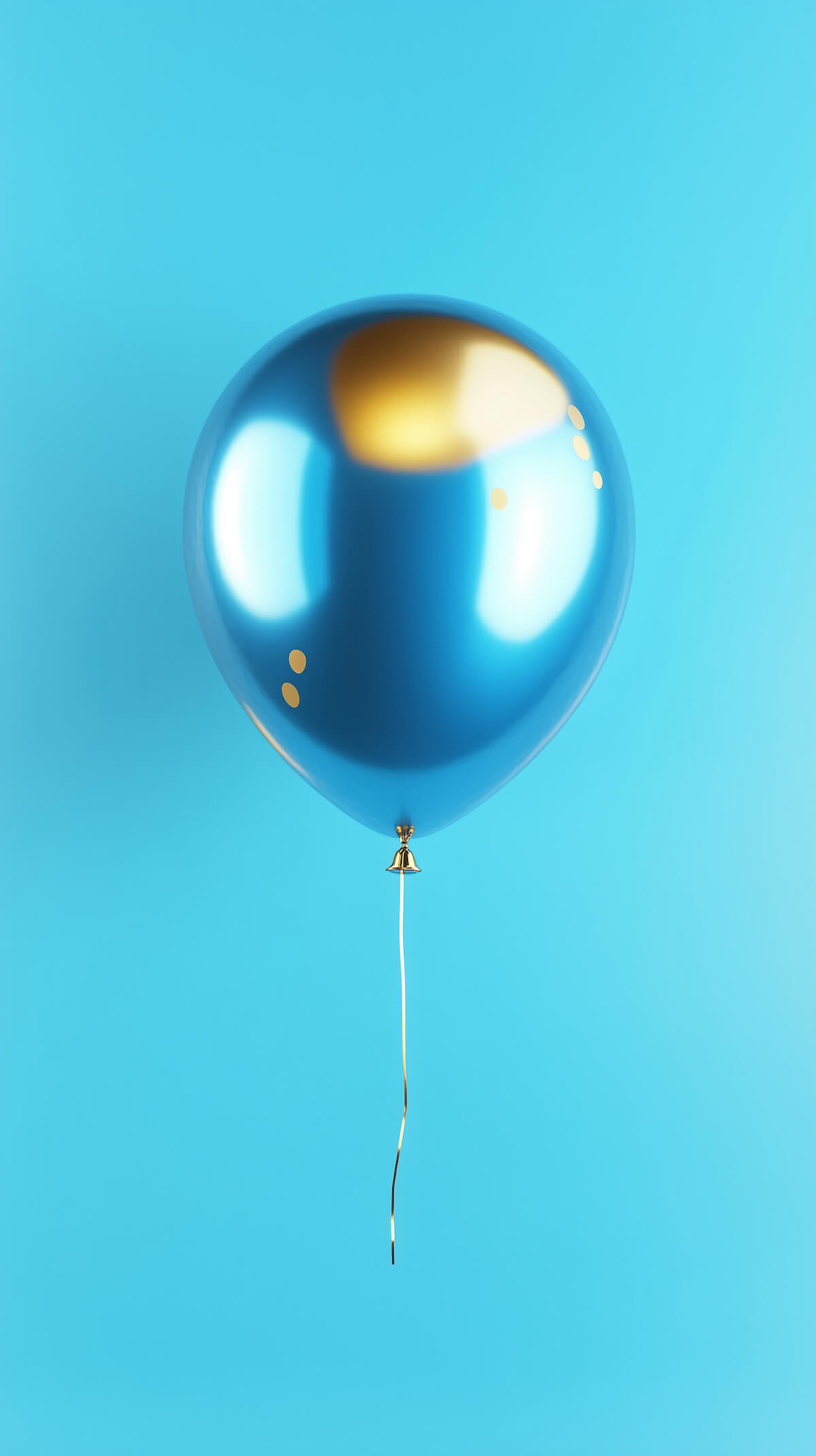 blue-balloon-with-golden-details-floating-in-the-air