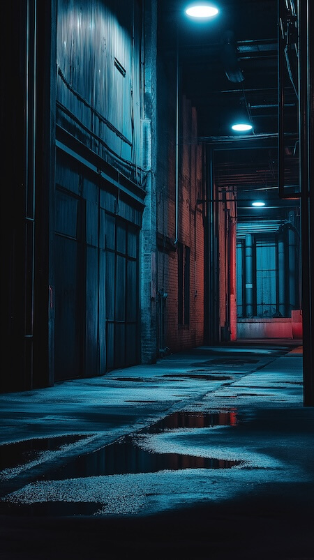 dark-industrial-building-stands-in-an-empty-dimly-lit-alley