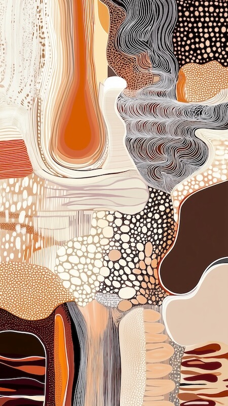 modern-digital-illustration-of-abstract-shapes-in-earthy-tones