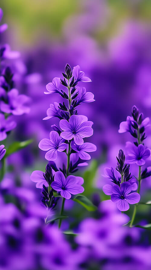 field-of-vibrant-lavender-flowers-with-green-leaves