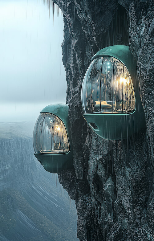 futuristic-glass-and-metal-pod-hotel-rooms-perched-on-the-edge