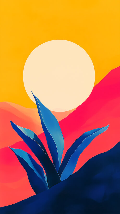 minimalist-vector-art-of-the-blue-agave-plant-with-a-sunset