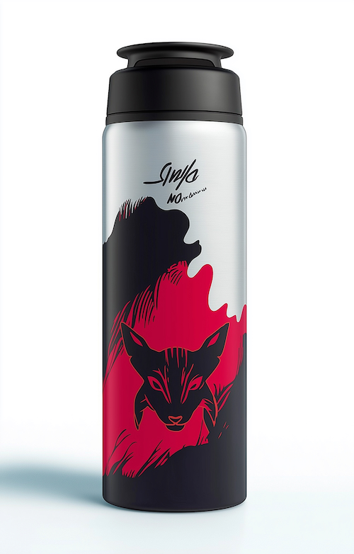 mockup-of-an-isolated-travel-tumbler-featuring-a-black-wolf