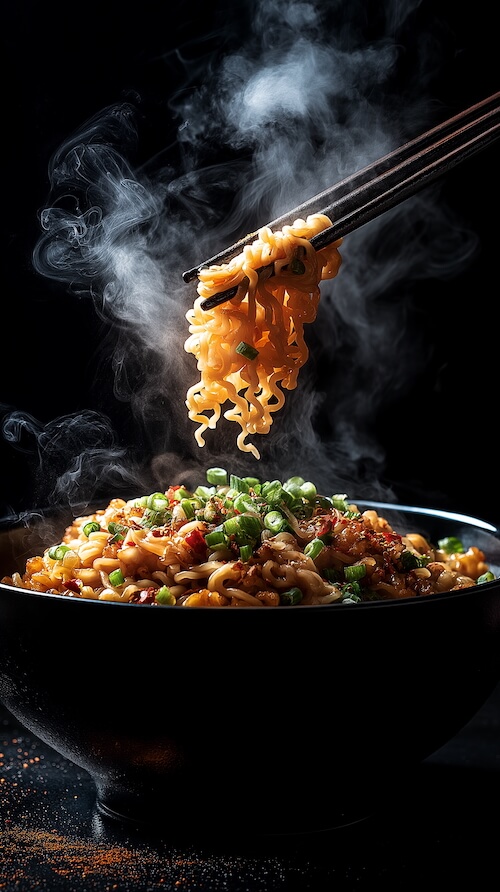 bowl-of-hot-noodles-with-green-onions-and-black-chili
