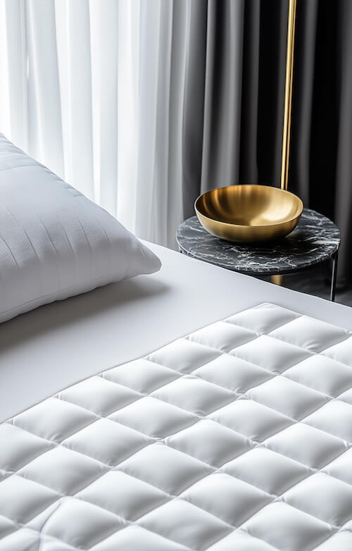close-up-shot-of-the-white-quilted-mattress-cover