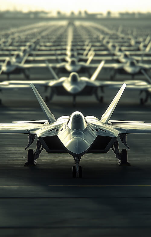 f-22-raptor-fighter-jet-with-two-wings-is-parked-on-the-runway
